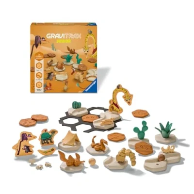 Image of Ravensburger 27076 Gravitrax Junior Extension Desert Expandable Children, Marble Run Made of Environmentally Friendly Materials with Theme Worlds, Educational Construction Toys from 3 Years, Orange