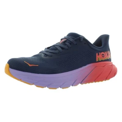 Image of HOKA Arahi Road running shoes, Women&#039;s, Size: 5, Blue/pink/lilac Textile/synthetics