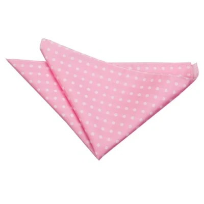 Image of DQT Men Pink Solid Plain Stripe Floral Paisley Polka Dot Pocket Square Classic