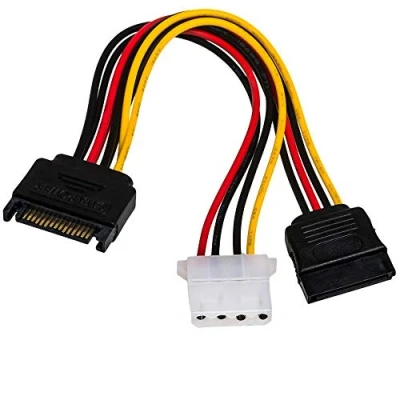 Image of Akyga AK CA 32 SATA Male to Molex Female/SATA Female Adaptor Cable 15 cm