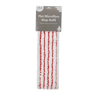 Image of Elliott Flat Microfibre Mop Refill, High Absorbancy, Chemical Free Cleaning, 100% Polyester, 42cm in Length