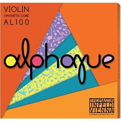 Image of Thomastik 633483A Single string for Violin ALPHAYUE 4/4, scale 325mm/12.8&quot; nylon core D synthetic core, silver wound