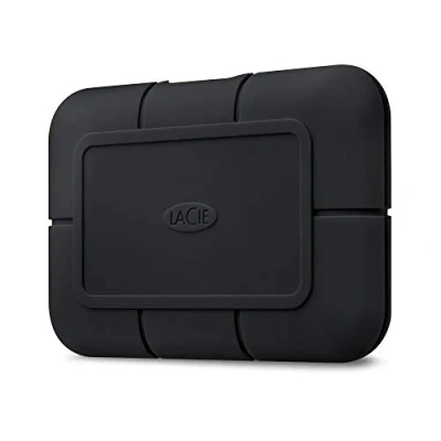 Image of LaCie Rugged SSD Pro, 1TB, External SSD, USB C, Thunderbolt 3, Extreme Water Resistance, Mac, PC, 1 Month Adobe CC, 5 year Rescue Services (STHZ1000800)