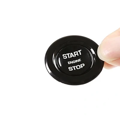 Image of METYOUCAR For Discovery 5/Discovery Sport/Range Rover Sport/Vogue/Evoque Engine Start Stop Push Button Switch Sticker Cover Car Accessories (Black)