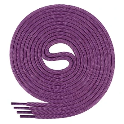 Image of Di Ficchiano shoe laces, round laces for business and leather shoes, tear proof all diameter: 3 mm, length: 60 cm 130 cm, 25 colours, material: polyester, Adult (Unisex), Violet