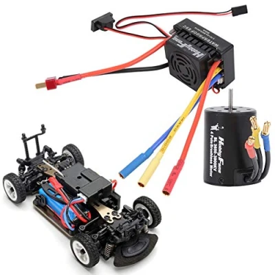 Image of Keenso 3650 3900KV Car Brushless Sensorless Motor, 60A Waterproof ESC Kit for 1/10 RC Truck