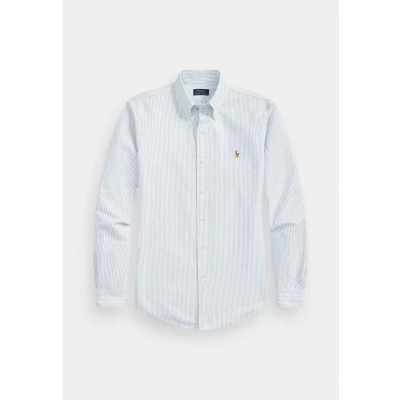 Image of Polo Ralph Lauren Custom FIT Oxford Shirt blue/white, Men&#039;s, Size: Small, Blue/white