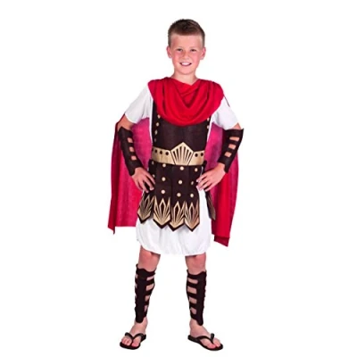 Image of Boland 82127 Legionnaire Romano boy Costume, Red/Brown/White, Small 4 6 Years
