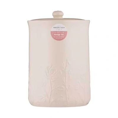 Image of Mason Cash In the Meadow Large Storage Jar 2.5 Litre Embossed Floral Design, Durable Stoneware, Airtight Lid Ideal for Biscuits, Cookies, Rice, Flour Classic Kitchen