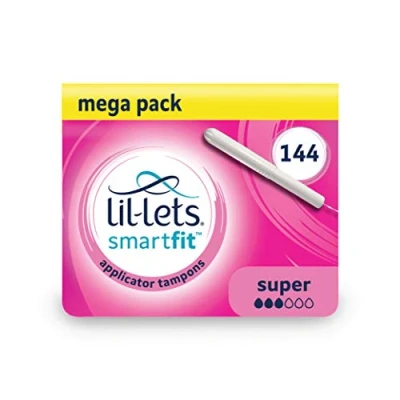 Image of Lil Lets Cardboard Applicator Super Tampons X 144 12 Packs of Medium to Heavy Flow