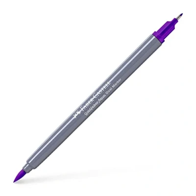 Image of Faber Castell Creative Studio Goldfaber Aqua Dual Marker, Purple Violet, Single For Art, Craft, Drawing, Sketching, Home, School, University, Colouring