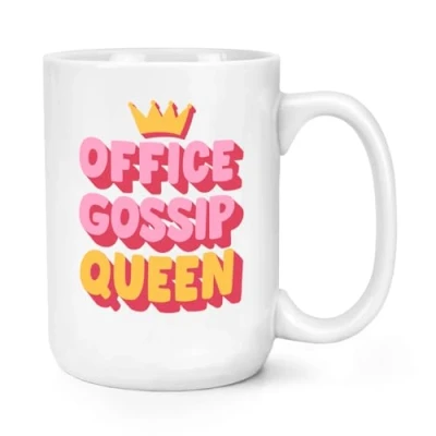 Image of Office Gossip Queen 15oz Large Mug Cup