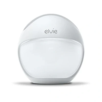 Image of Elvie Manual Wearable Breast Pump Curve Natural Suction Hands Free, Kick Proof, Portable in Bra for Gently Expressing While Feeding or Pumping