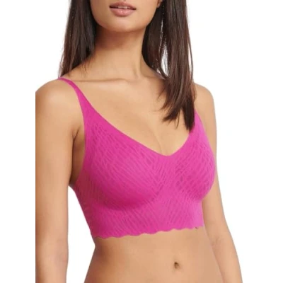 Image of Sloggi FEEL Bliss Bralette Pushup bra, Women&#039;s, Size: XS, Plum fusion