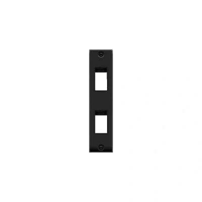 Image of Click Deco 2G MiniGrid Double Aperture Unfurnished Architrave Plate Matt Black Inserts
