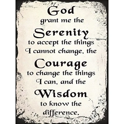 Image of Shawprint GOD GRANT ME SERENITY RETRO METAL TIN FRIDGE MAGNET, 100mm x 75mm, Novelty Gift