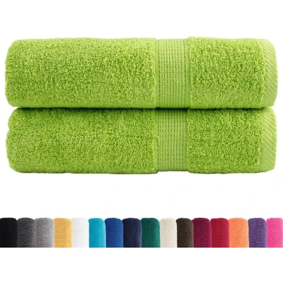 Image of vidaXL Premium Hand Towels SOLUND 2 pcs Apple Green 50x100 cm 600 gsm