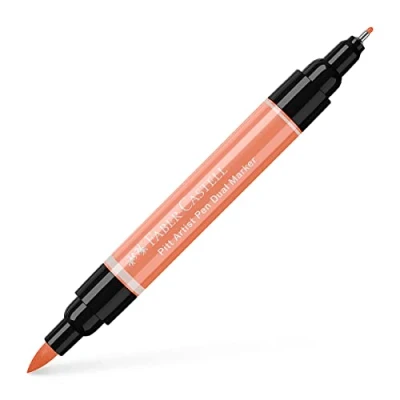 Image of Faber Castell Art &amp; Graphic Pitt Artist Pen Dual Marker India Ink, Cinnamon, Single Pen, For Art, Craft, Drawing, Sketching, Home, School, University, Colouring