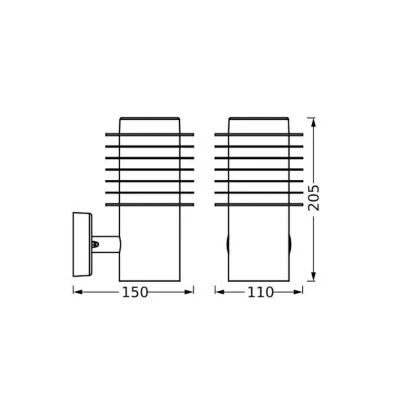 Image of LEDVANCE LED outdoor wall light Endura Style Rondo, stainless steel