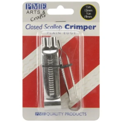 Image of PME Closed Scallop Plain Crimpers, Large and Small Sizes, Set of 2