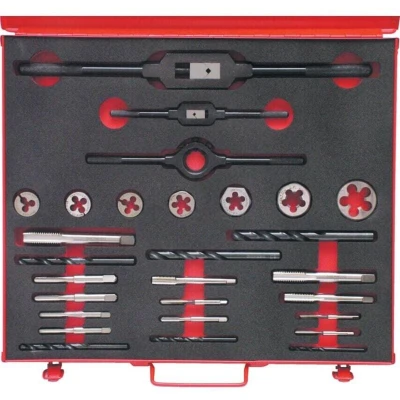 Image of Sherwood NO.10 3/4&quot; UNC 28 Pce HSS Threading Set in Case