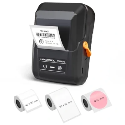 Image of SUPVAN T50M Pro Bluetooth Label Maker Machine with 3 Tapes, Wide Waterproof Label, Versatile App 40 Fonts and 450+ Icons, Inkless Labeler for Home, Kitchen, School, Office Organization, Black