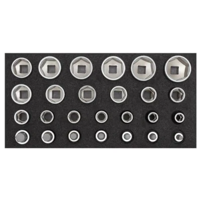 Image of GEDORE Red Socket Spanner Set 1/2 Inch in 1/3 Foam Module, 26 Pieces