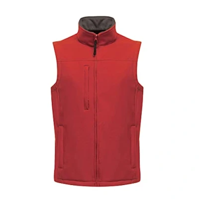 Image of Regatta Professional Men&#039;s Flux Water Repellent Softshell Bodywarmer Gilet Jacket, Classic Red, size Small
