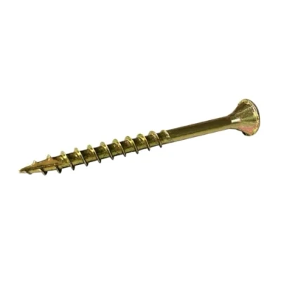 Image of Reisser 8200S220500404 Cutter Pozi Countersunk Head Full Thread Yellow Tropicalized Woodscrew 200 Pieces, 5 mm Diameter x 40 Length