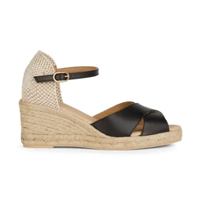 Image of Geox Women&#039;s D Gelsa Low A Wedge Sandal, Black, 4 UK