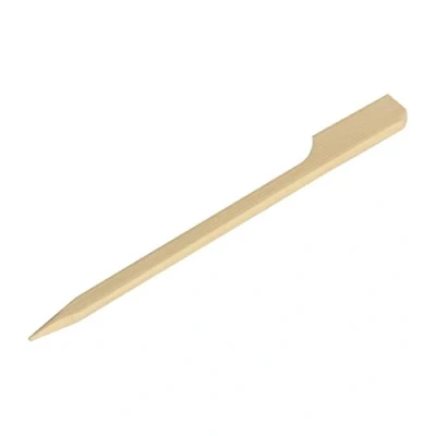Image of Fiesta Compostable Biodegradable Bamboo Paddle Skewers for Cocktails Barbecue Cocktail Food 90mm / 3 1/2 inch Pack of 100 DK397