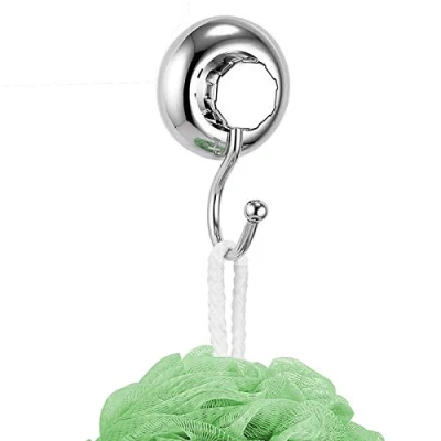 Image of MaxHold No Drilling/Suction Cup Single Robe Hook Vaccum System Stainless Steel Never Rust for Bathroom &amp; Kitchen