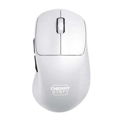 Image of CHERRY XTRFY M64 PRO Wireless Ultra Fast Gaming Mouse, 2.4 GHz RF, Optimised for esports, 8K Ergonomic Shape with Flat Front, White