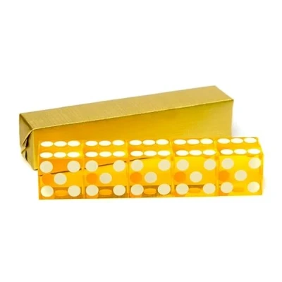 Image of 5 x Perfect 19MM Precision Casino Dice/Craps (yellow)