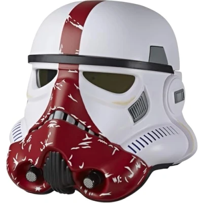 Image of Star Wars The Black Series Incinerator Stormtrooper Premium Electronic Helmet, Force Unleashed Roleplay Collectible