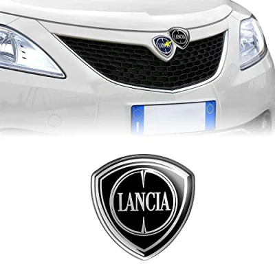Image of Lancia 21264 Official 3D Logo Sticker for Ypsilon, Front, 58 x 60 mm