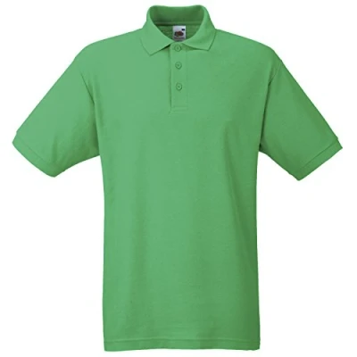 Image of Fruit Of The Loom Men&#039;s SS033M Short Sleeve Polo Shirt, Green (Kelly Green), Large