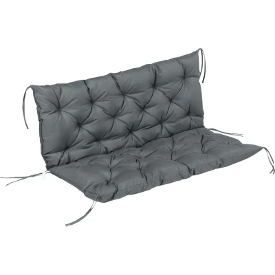 Image of Outsunny Garden Bench Cushion 2 Seater Swing Chair Seat Pad for Indoor and Outdoor Use