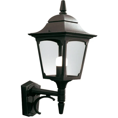 Image of Chapel 1 Light Outdoor Wall Lantern Black IP44, E27