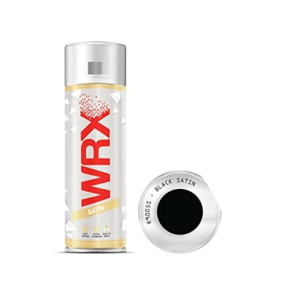 Image of WRX Black Satin R9005S Spray Paint 400 ml Multi Purpose For Metal Plastic Wood… (6)
