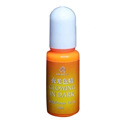 Image of Brussels08 1Pc 10ml UV Resin Epoxy Luminous Pigment Dye Glow in The Dark Color Liquid for DIY Crafts Art Jewelry Making Orange Yellow