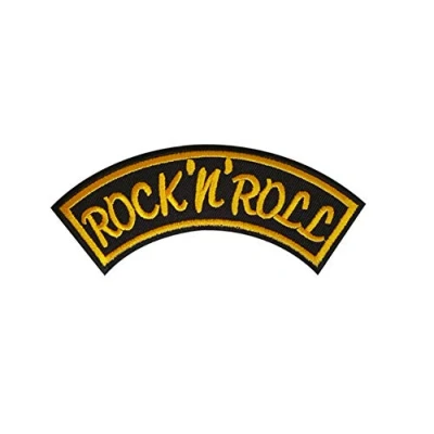 Image of TENNER.LONDON Rock n Roll Iron on/Sew On Embroidered Patch Applique and Embroidery band Motif transfer