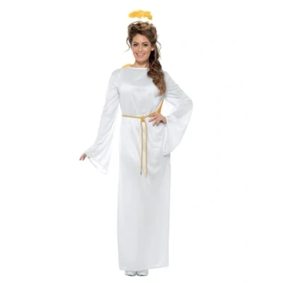 Image of Smiffys Angel Gabriel Costume, Unisex, S to M Size 34 inch 40 inch, White