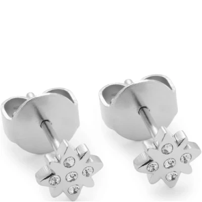 Image of Jewels by Leonardo Ciao Campagnola Stud Earrings, 1 Pair of Silver Stainless Steel Cubic Zirconia Stones, Jewellery Women&#039;s Gift, 024462, Eine Größe, Steel, No Gemstone