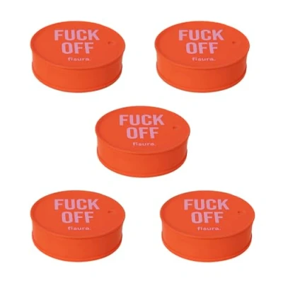 Image of Fisura Anti Drug Drink Cover. Original Protector. Reusable Spill Proof Silicone Glass Protection. (&quot;Off&quot;, Red, 5 pieces)