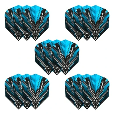 Image of Harrows Supergrip Ultra Dart Flights 5 x sets Darts (15 Total) I 100 Micron Premium Extra Strong Made in UK Professional Accessories Blue