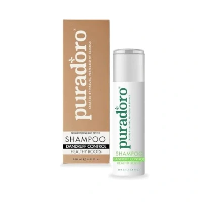Image of Puradoro Dandruff Control &amp; Healthy Roots Shampoo Salicylic Acid, Tea Tree, Neem Apple Cider Vinegar, Herbal Essence Infused with Essential Oils For Flake Free Scalp, Men Women