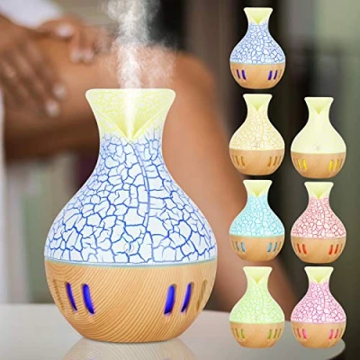Image of Brrnoo Aroma Diffuser for Essential Oils, 130 ml Cool Mist Room Humidifier Ultrasonic Air Fragrance Oil Lamp Aromatherapy Oils Home Yoga, Office, SPA