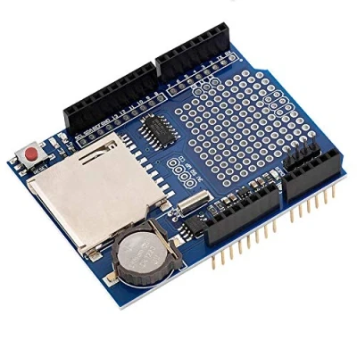 Image of AZDelivery Data Logging Recorder Shield Module with SD Card Interface compatible Arduino including E Book!