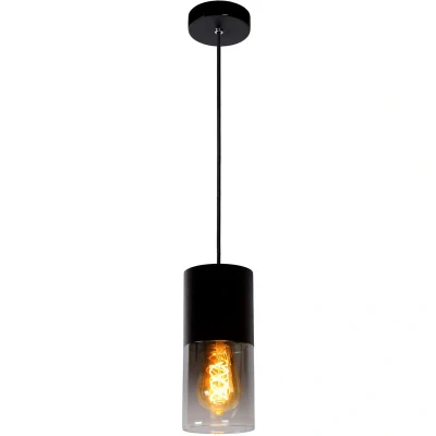 Image of Zino Modern Pendant Light Ø 10cm 1xE27 Smoke Grey